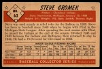 1953 Bowman B&W #63  Steve Gromek  Back Thumbnail