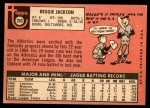 1969 Topps #260 Reggie Jackson Back Thumbnail