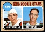1968 Topps #247 - Johnny Bench / Ron Tompkins Reds Rookies Front Thumbnail