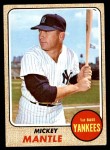 1968 Topps #280 Mickey Mantle Front Thumbnail