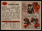 1957 Topps #79  J.C. Caroline  Back Thumbnail