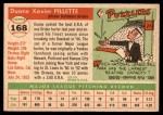 1955 Topps #168  Duane Pillette  Back Thumbnail