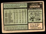 1971 O-Pee-Chee #204  Jean-Guy Gendron  Back Thumbnail