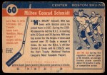 1954 Topps #60  Milt Schmidt  Back Thumbnail