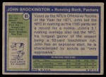 1972 Topps #85  John Brockington  Back Thumbnail