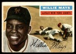 1956 Topps #130 GRY Willie Mays Front Thumbnail