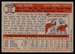 1957 Topps #35 Frank Robinson Back Thumbnail