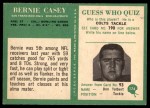 1966 Philadelphia #174  Bernie Casey  Back Thumbnail