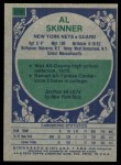 1975 Topps #272  Al Skinner  Back Thumbnail