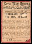 1965 A & BC England Civil War News #2   President Jeff Davis Back Thumbnail