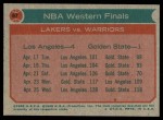 1973 Topps #67   NBA Western Finals Back Thumbnail