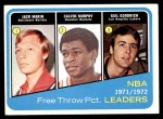 1972 Topps #174   -  Gail Goodrich / Jack Marin / Calvin Murphy  NBA Free Throw Pct Leaders Front Thumbnail