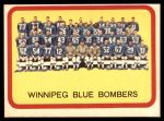 1963 Topps CFL #87   Winnipeg Blue Bombers Front Thumbnail