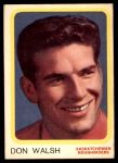 1963 Topps CFL #65  Don Walsh  Front Thumbnail