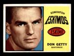 1964 Topps CFL #24   -  Don Getty   Front Thumbnail