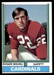 1974 Topps #421  Roger Wehrli  Front Thumbnail
