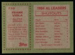 1985 Topps #710  Frank Viola  Back Thumbnail
