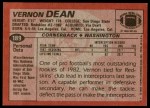 1983 Topps #189  Vernon Dean  Back Thumbnail