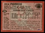 1983 Topps #266  Rick Parros  Back Thumbnail