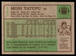 1984 Topps #142  Mosi Tatupu  Back Thumbnail
