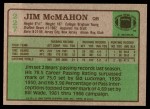 1984 Topps #227  Jim McMahon  Back Thumbnail