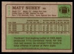 1984 Topps #233  Matt Suhey  Back Thumbnail