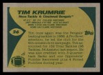 1989 Topps #26  Tim Krumrie  Back Thumbnail