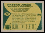 1989 Topps #78  Hassan Jones  Back Thumbnail