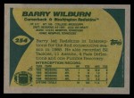 1989 Topps #254  Barry Wilburn  Back Thumbnail