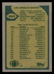 1989 Topps #264   -  Marcus Allen / Tim Brown / Mike Haynes / Vann McElroy / Greg Townsend / Matt Millen Raiders Leaders Back Thumbnail