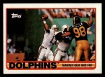1989 Topps #290   -  Dan Marino / Lorenzo Hampton / Mark Clayton / William Judson / Jarvis Williams / T.J. Turner / John Offerdahl Dolphins Leaders Front Thumbnail