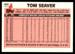 1983 Topps Traded #101 T Tom Seaver  Back Thumbnail