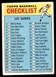 1966 Topps #34 Checklist 1 Front Thumbnail