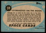 1957 Topps Space #59   Gymnastics on Moon  Back Thumbnail