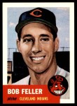 Lot of (17) 1953 Topps Baseball Cards with #54 Bob Feller, #51 Frank  Campos, #60 Cloyd Boyer