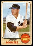 1968 Topps #280 Mickey Mantle Front Thumbnail