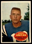 1960 Topps #1 Johnny Unitas Front Thumbnail