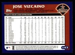 2003 Topps #143  Jose Vizcaino  Back Thumbnail