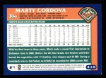 2003 Topps #410  Marty Cordova  Back Thumbnail
