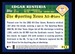 2003 Topps #711   -  Edgar Renteria All-Star Back Thumbnail