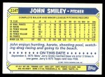 1987 Topps Traded #114 T John Smiley  Back Thumbnail