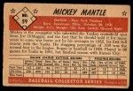 1953 Bowman #59 Mickey Mantle Back Thumbnail