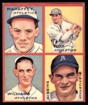 1935 Goudey 4-in-1 Reprint #7 B Jimmie Foxx / Pinky Higgins / Roy Mahaffey / Dibrell Williams  Front Thumbnail
