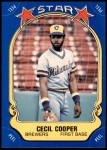 1981 Fleer Star Stickers #16  Cecil Cooper   Front Thumbnail