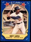 1981 Fleer Star Stickers #67  Davey Lopes   Front Thumbnail