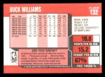 1989 Fleer #132  Buck Williams  Back Thumbnail