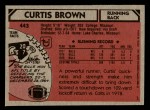 1980 Topps #443  Curtis Brown  Back Thumbnail