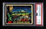 1962 Topps / Bubbles Inc Mars Attacks #1 The Invasion Begins Front Thumbnail