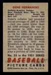 1951 Bowman #55  Gene Hermanski  Back Thumbnail
