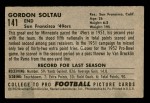 1952 Bowman Small #141  Gordon Soltau  Back Thumbnail